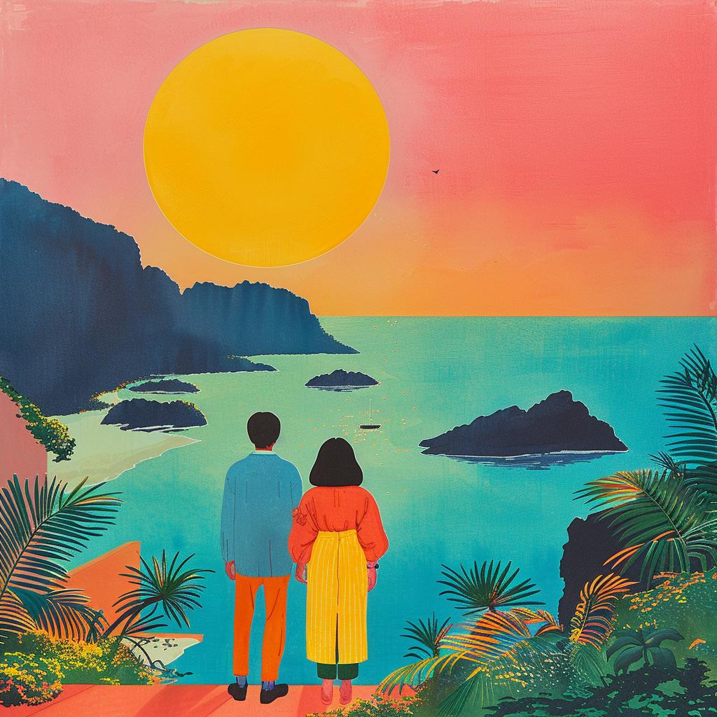 surreal  ocean  path  view  people  album  art  Joan  Cornella  creative 1017291