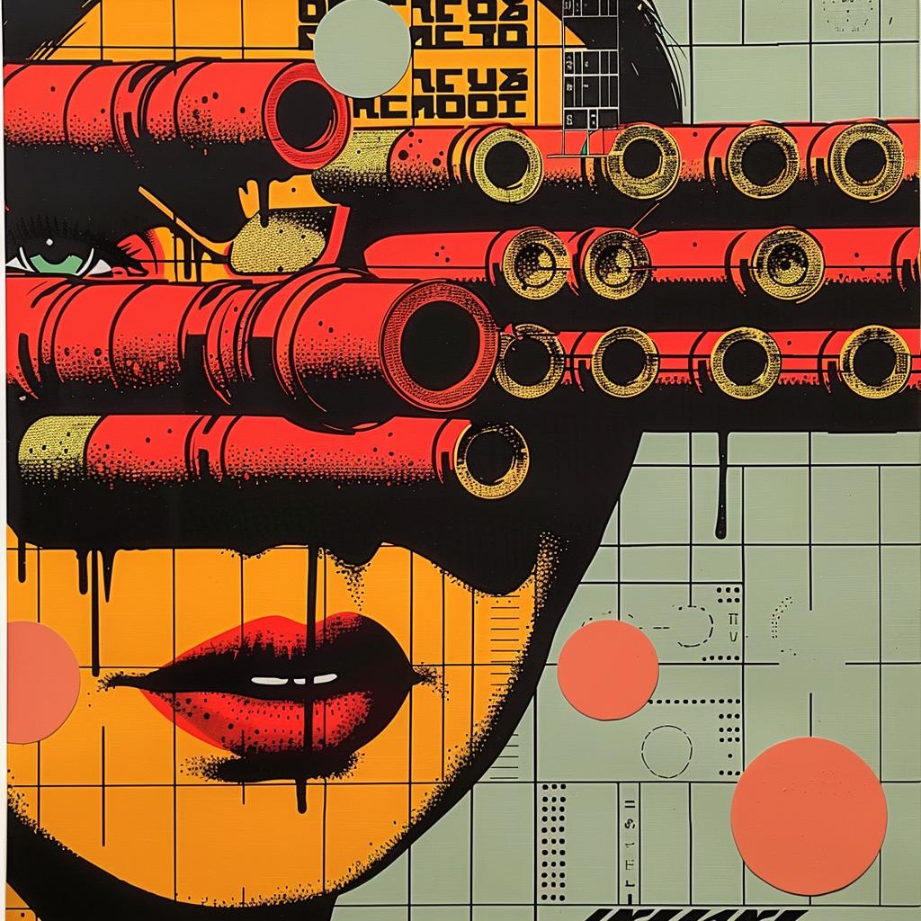 poster  woman  face  red  orange  background  graphic  design  abstract  collage 968136