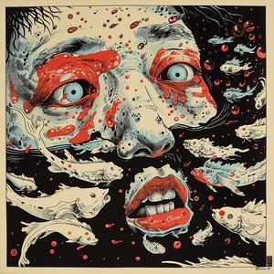 woman  blood  surreal  poster  paint  symbolist  risograph  hyper-realistic  face  art 1078492