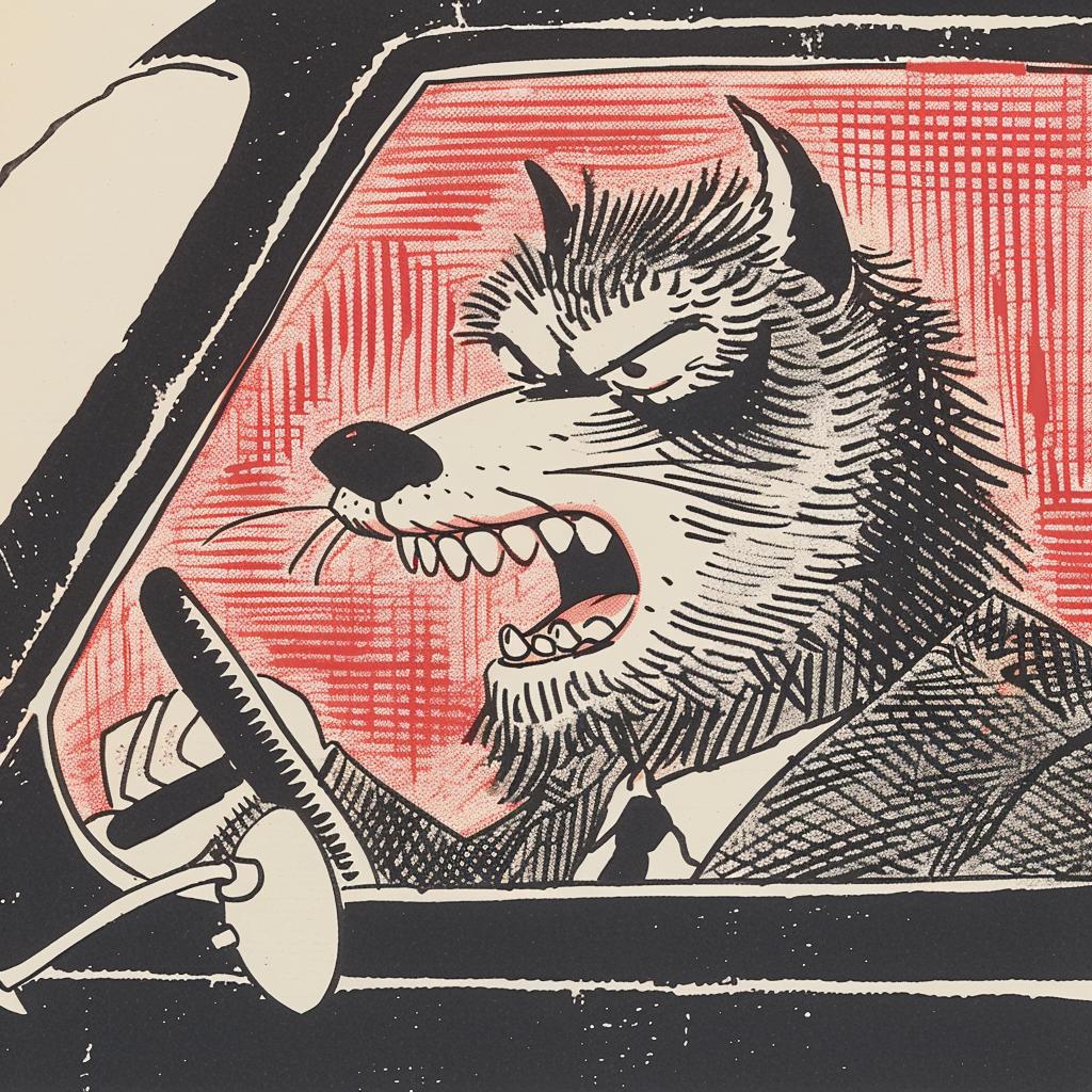cartoon  wolfman  car  angry  road  rage  Moebius  comics  illustration  humor 922798