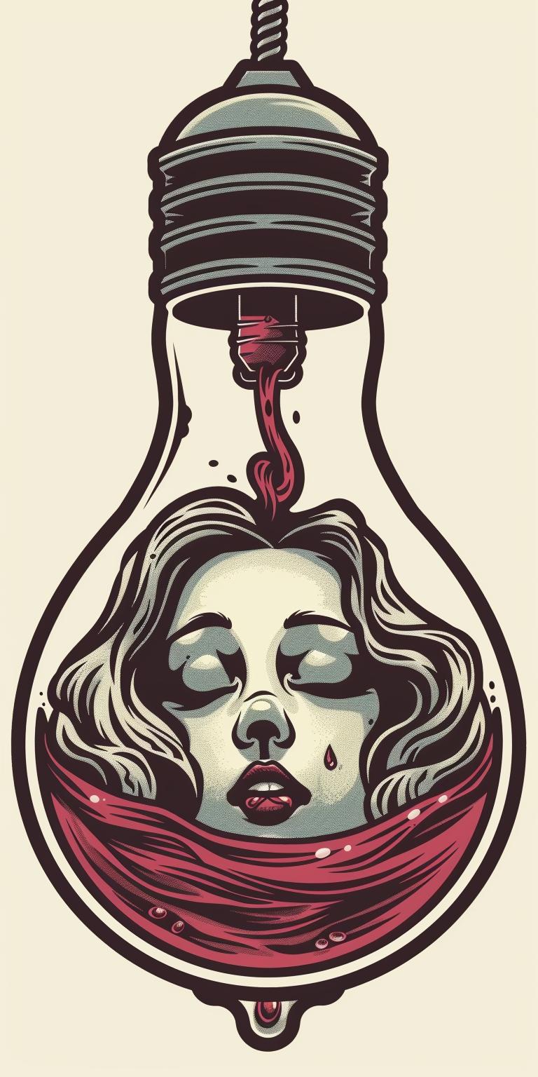lightbulb  liquid  drowning  woman  blood  conceptual  art  surreal  emotional  visual 940608