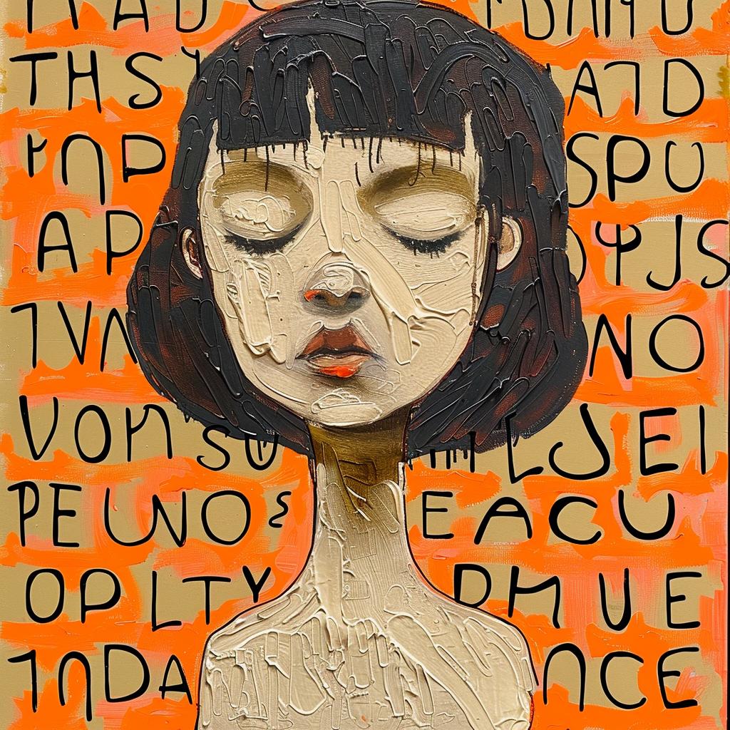 encaustic  paint  girl  words  abstract  colorful  closedeyes  conceptual  emotional  art 951266