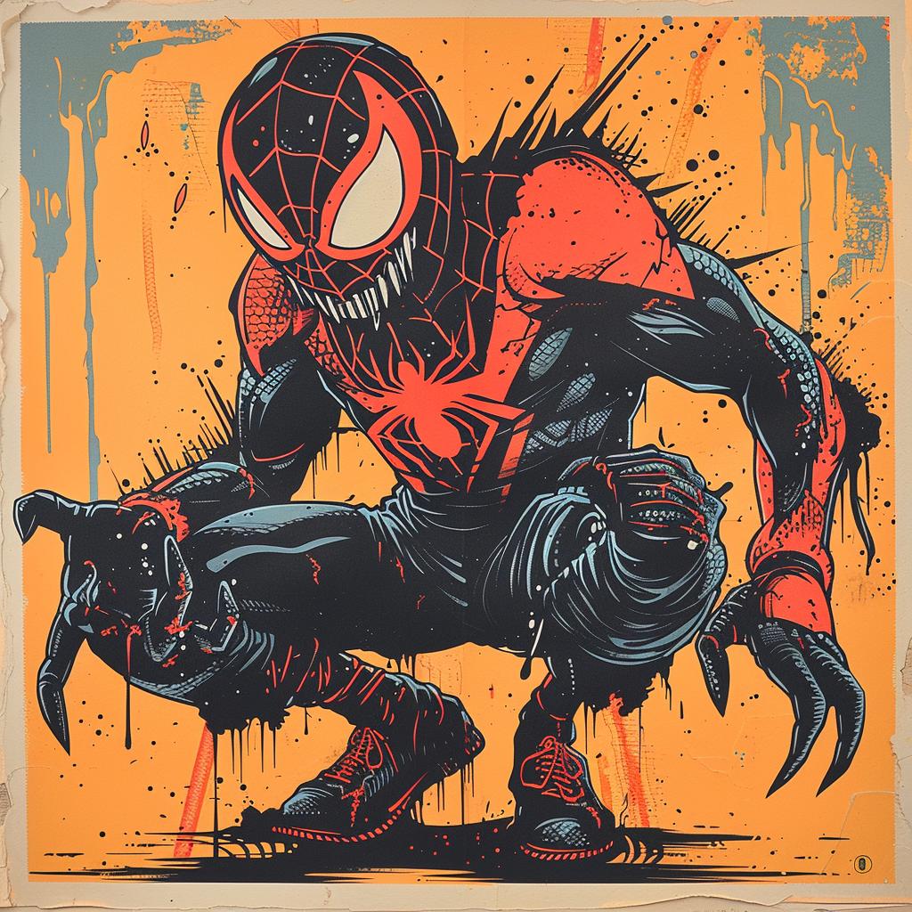 spider  man  painting  todd  mcfarlane  comic  colorful  dynamic  action  illustration 929730
