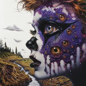 woman  purple  makeup  eyes  portrait  colorful  painting  emek  art  abstract 1073674