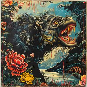 monster  flowers  painting  chromolithography  whimsical  colorful  imaginative  art  vivid  nature 1050270