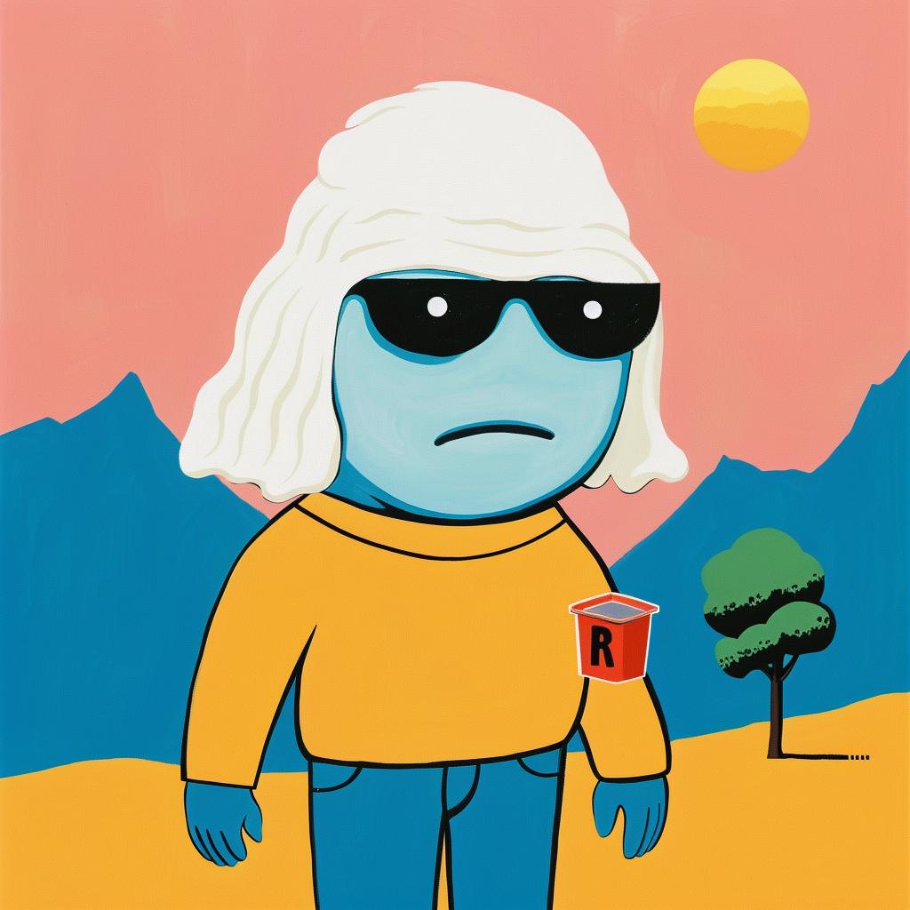 cartoon  character  sunglasses  hat  stylized  surreal  album  cover  Joan  art 1019271