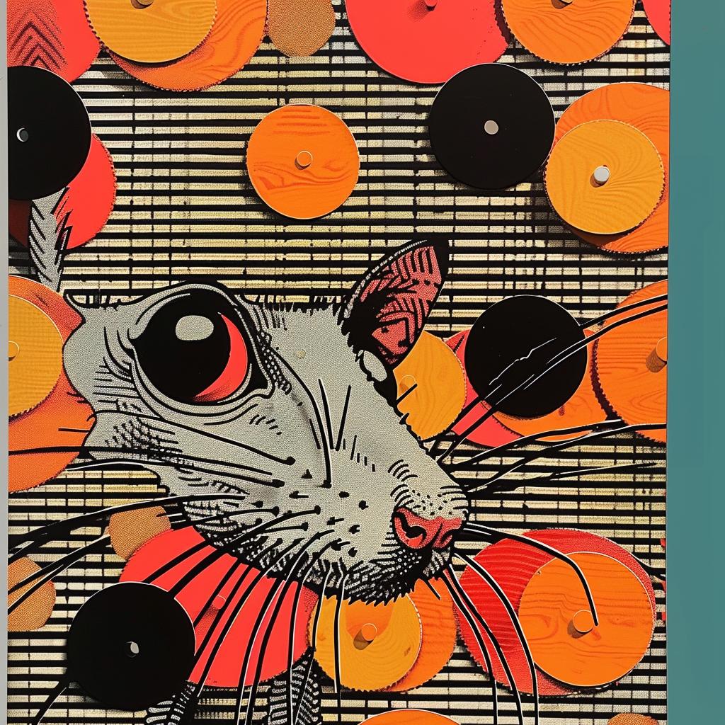 mouse  orange  black  circles  graphic  design  abstract  impressionism  Rauschenberg  flowerpunk 967966