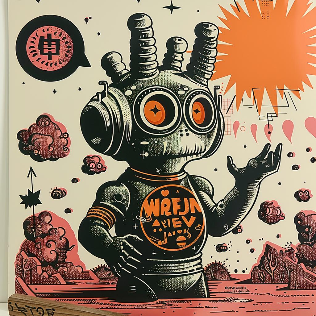 poster  robot  field  sign  illustration  character  design  graphic  artwork  digital 946765