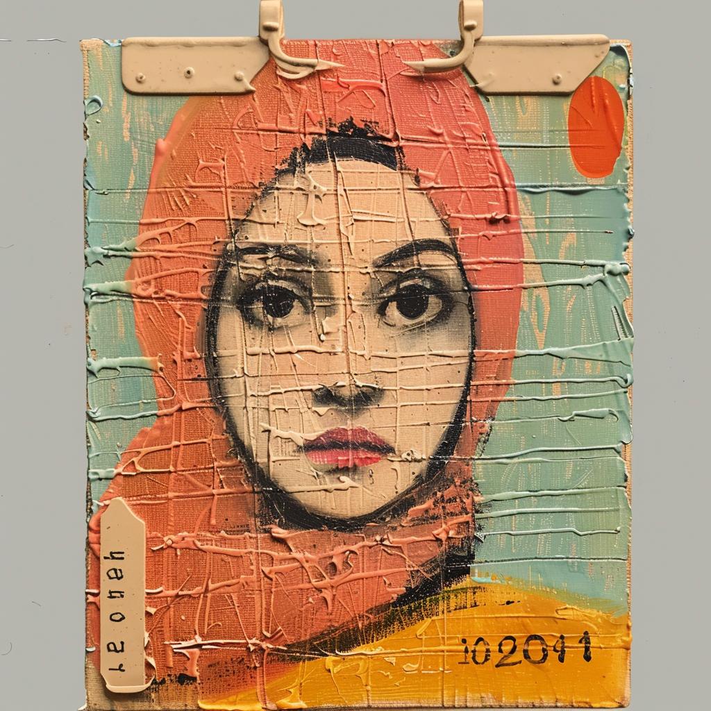 امرأة حجاب شمعي ملون صورة شخصية ثقافية أنيقة تقليدية 1015782