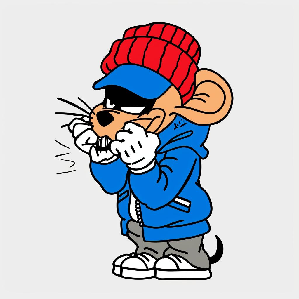 aggressive  streetwise  mouse  knit  cap  street  culture  simple  minimal  blue 958846