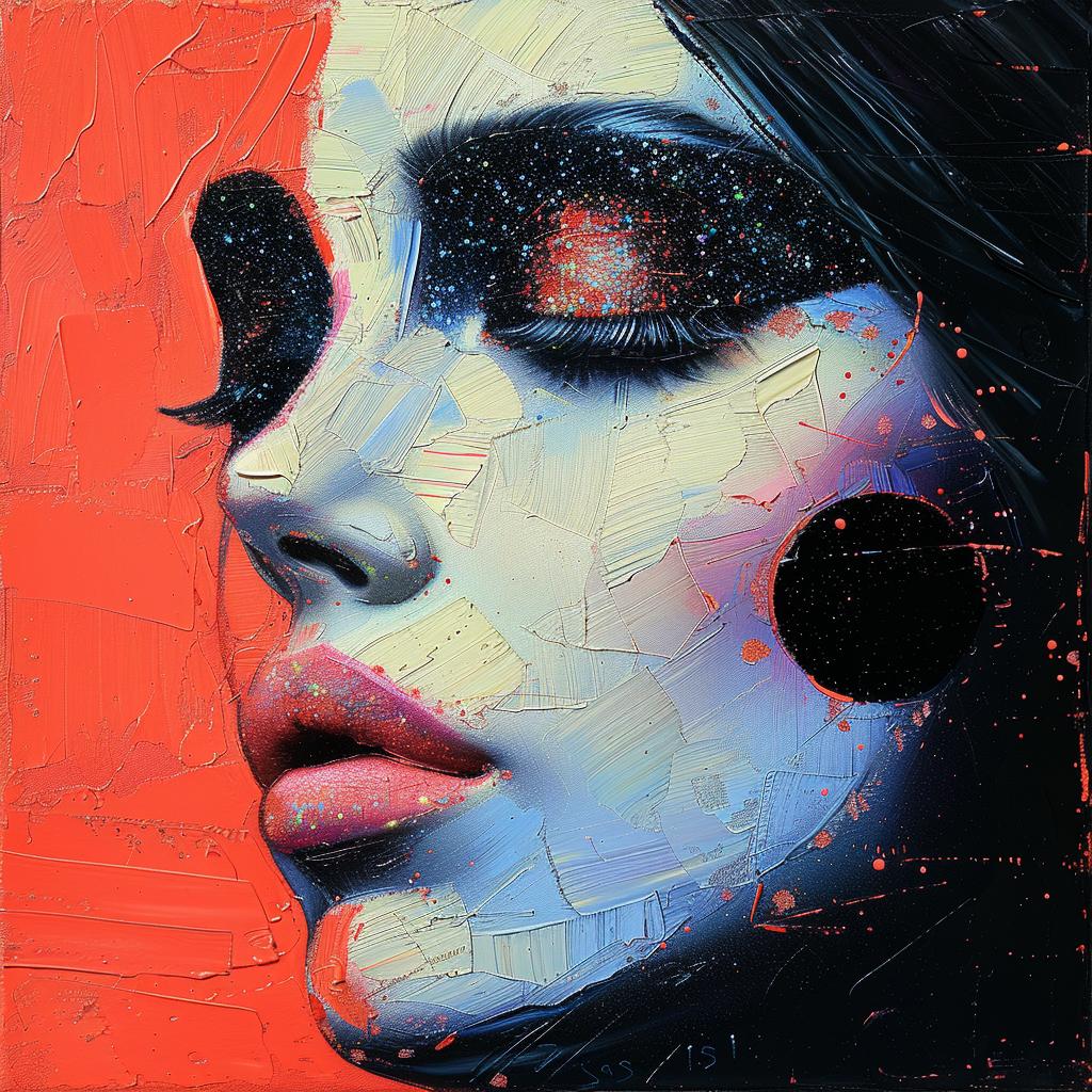 woman  black  white  stars  abstract  face  portrait  artistic  mystical  stylized 963807