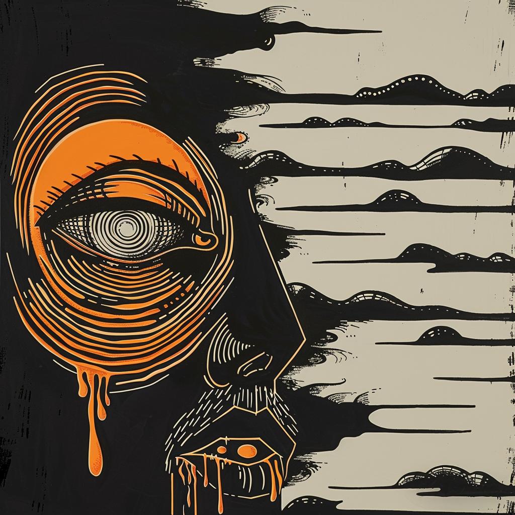 poster  face  dripping  provocative  spiritual  terror  occult  saul  bass  art 936211