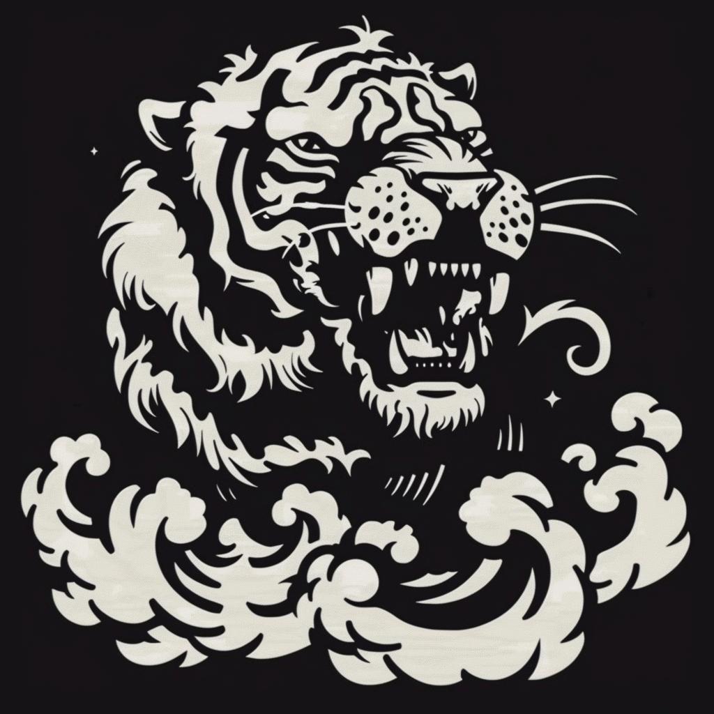 tiger  tattoo  growling  animal  bold  stylized  ferocious  art  design  wildlife 940078
