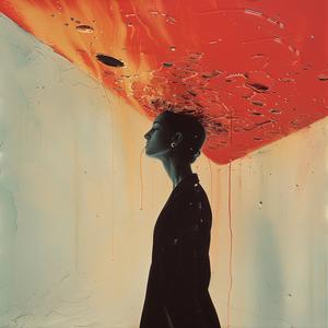 woman  painting  umbrella  red  impressionist  outdoor  weather  art  expression  colorful 1060997