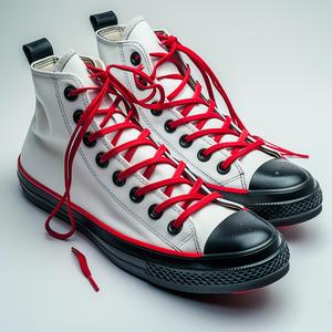 حذاء رياضي هجين منخفض الرقبة من Nike Converse، تصوير استوديو، أحمر وأبيض، موضة 1038046