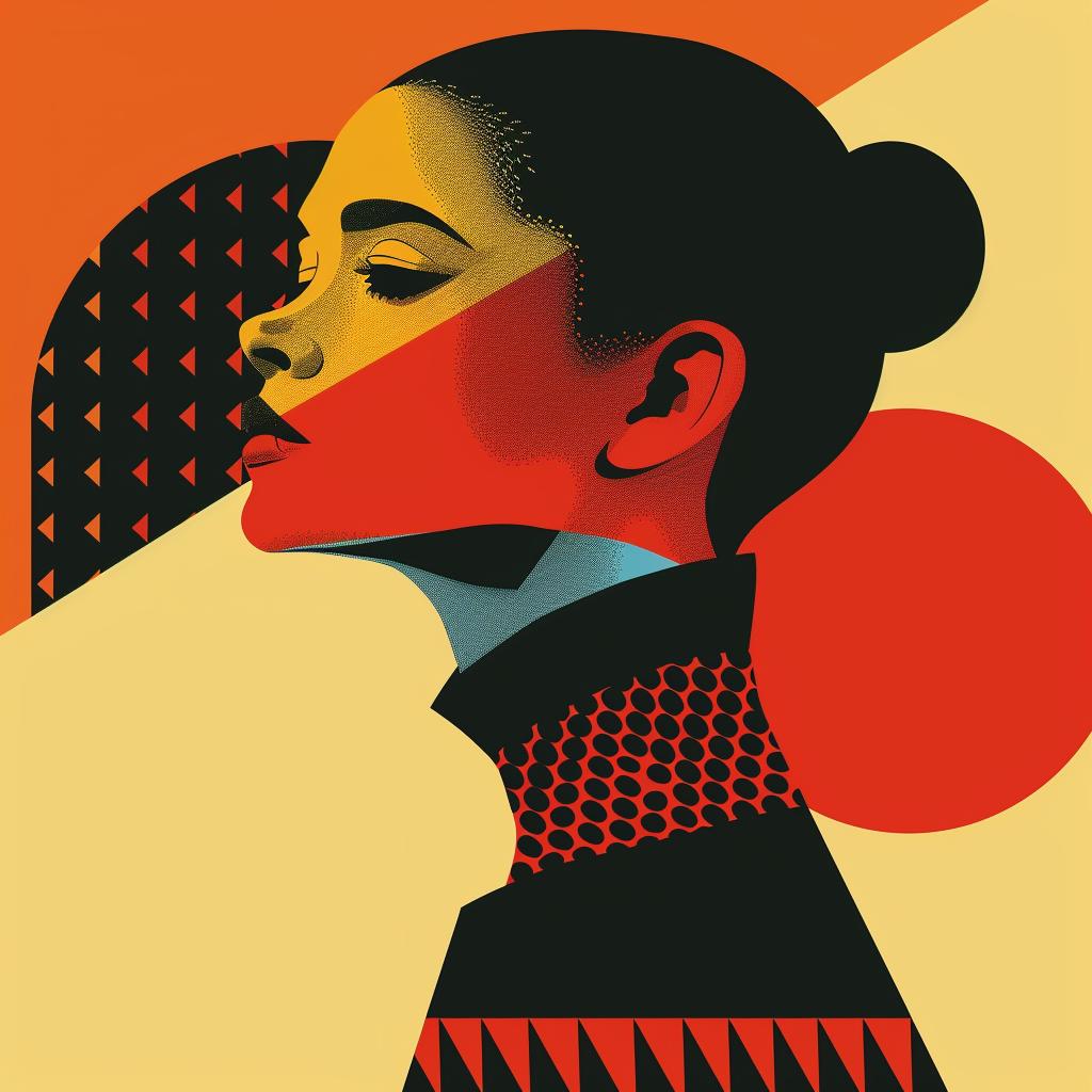 abstract  art  illustration  minimalist  portrait  elegance  geometric  colors  modern  woman 929392