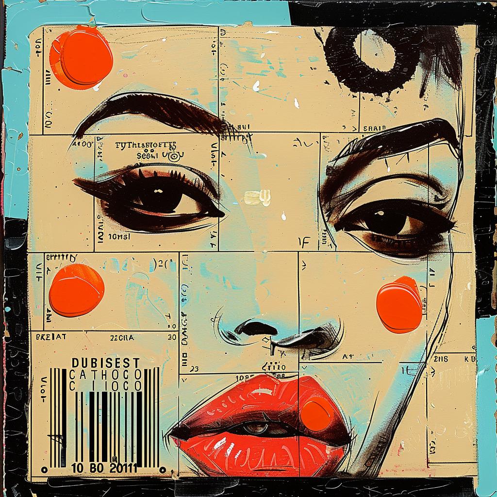 woman  face  paper  album  1980s  Tycho  imperfect  impasto  African-American  painting 963480
