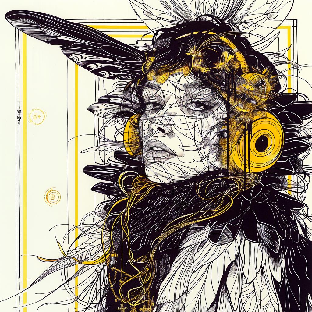 woman  bird  headdress  illustration  dada  creative  surreal  artwork  mythical  design 939520