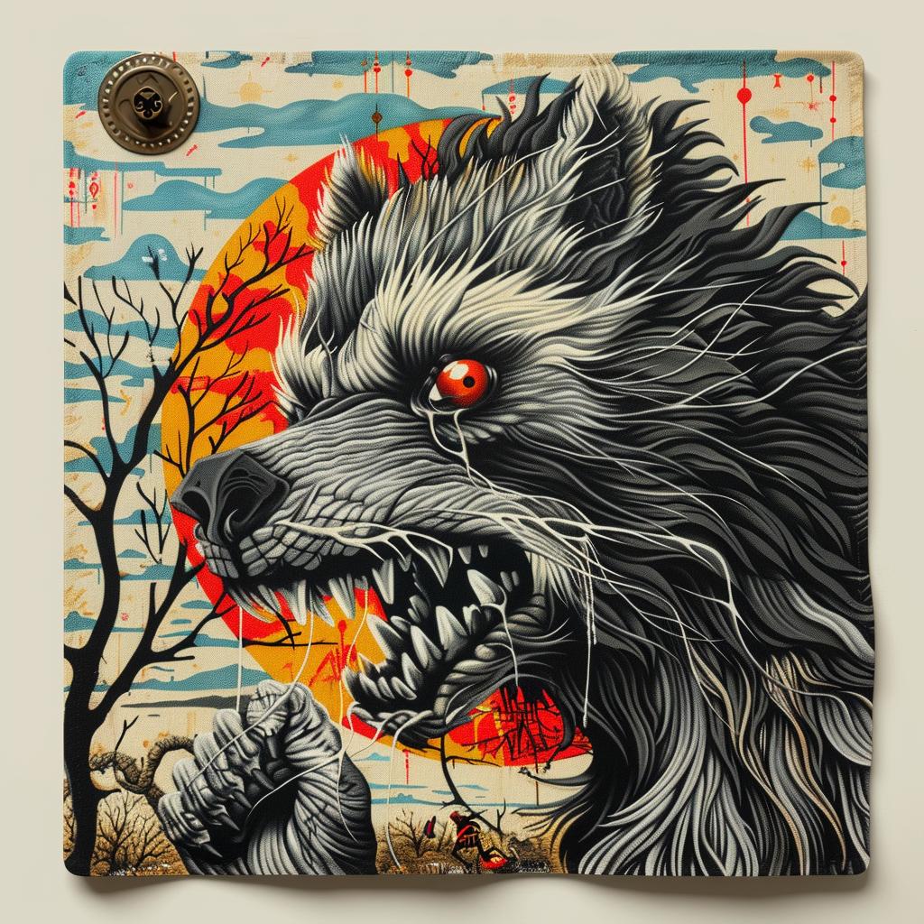 wolf  red  eye  painting  monster  expression  wildlife  art  canvas  colorful 1033320