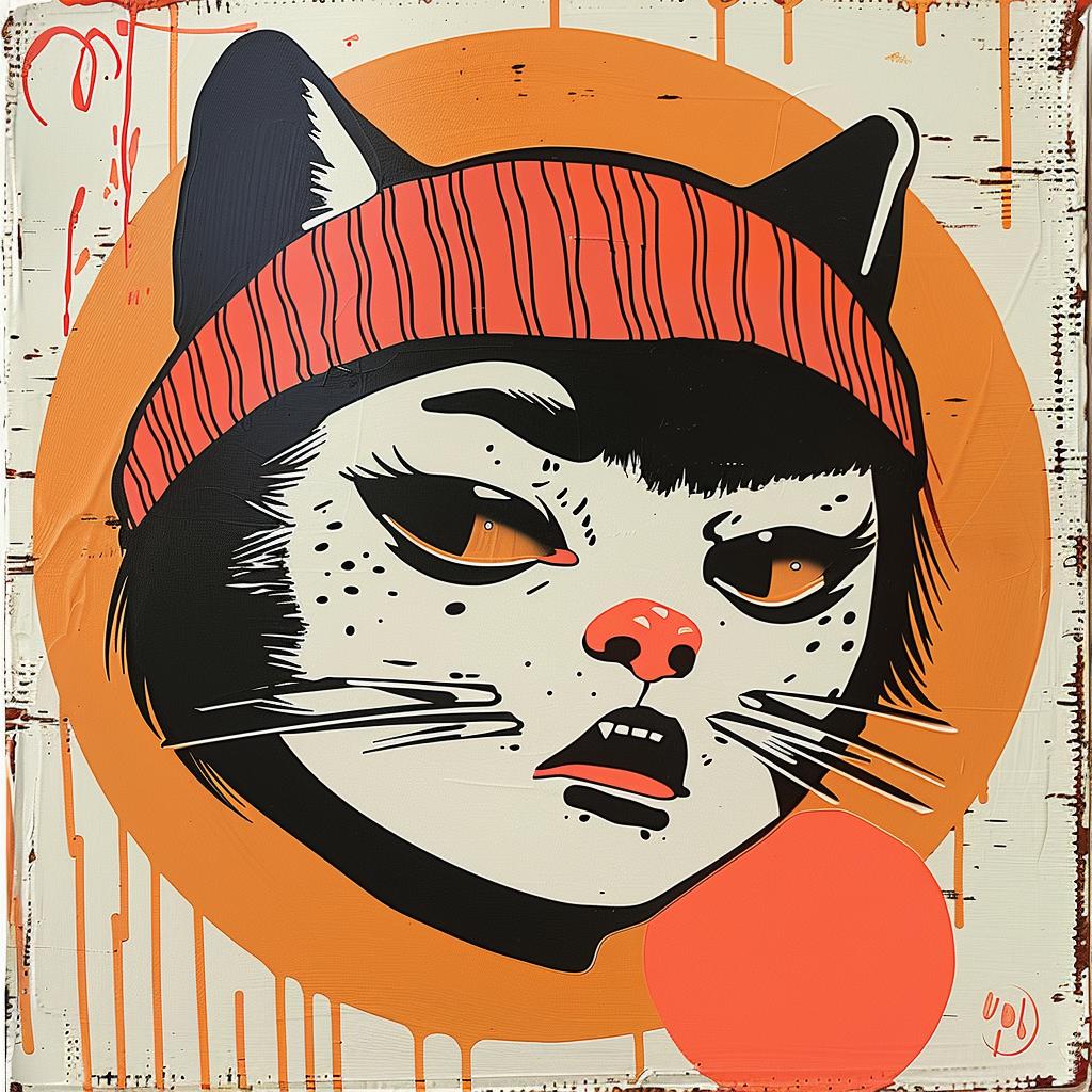 cat  hat  ball  painting  cute  whimsical  colorful  playful  animal  art 966681