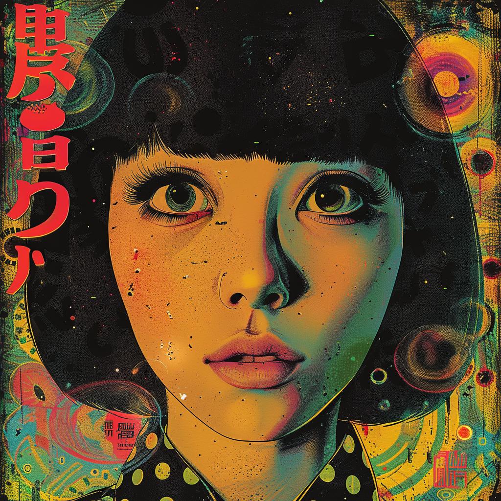 poster  time  Japanese  Kusama  vintage  animation  artwork  graphic  pulp  design 970697