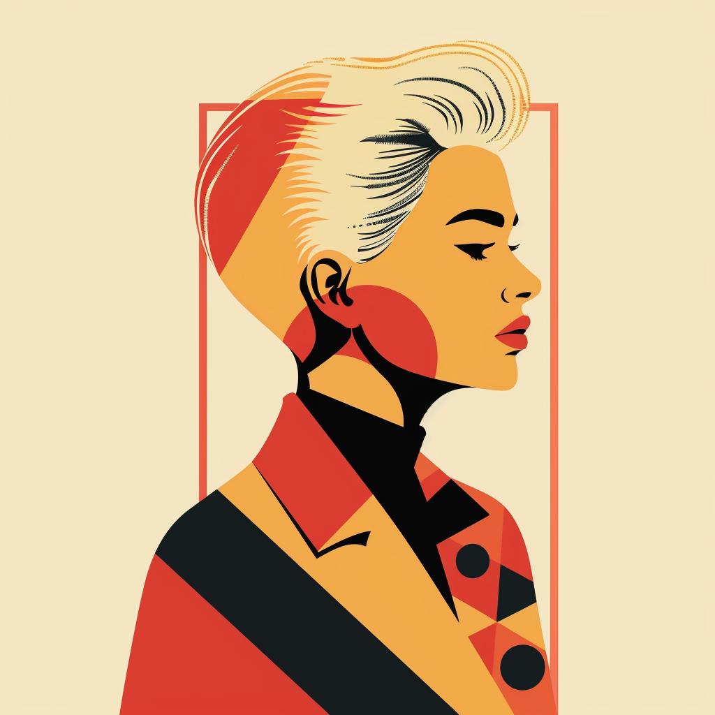 abstract  portrait  blonde  geometric  stylish  elegance  modern  colorful  lines  aesthetic 929538