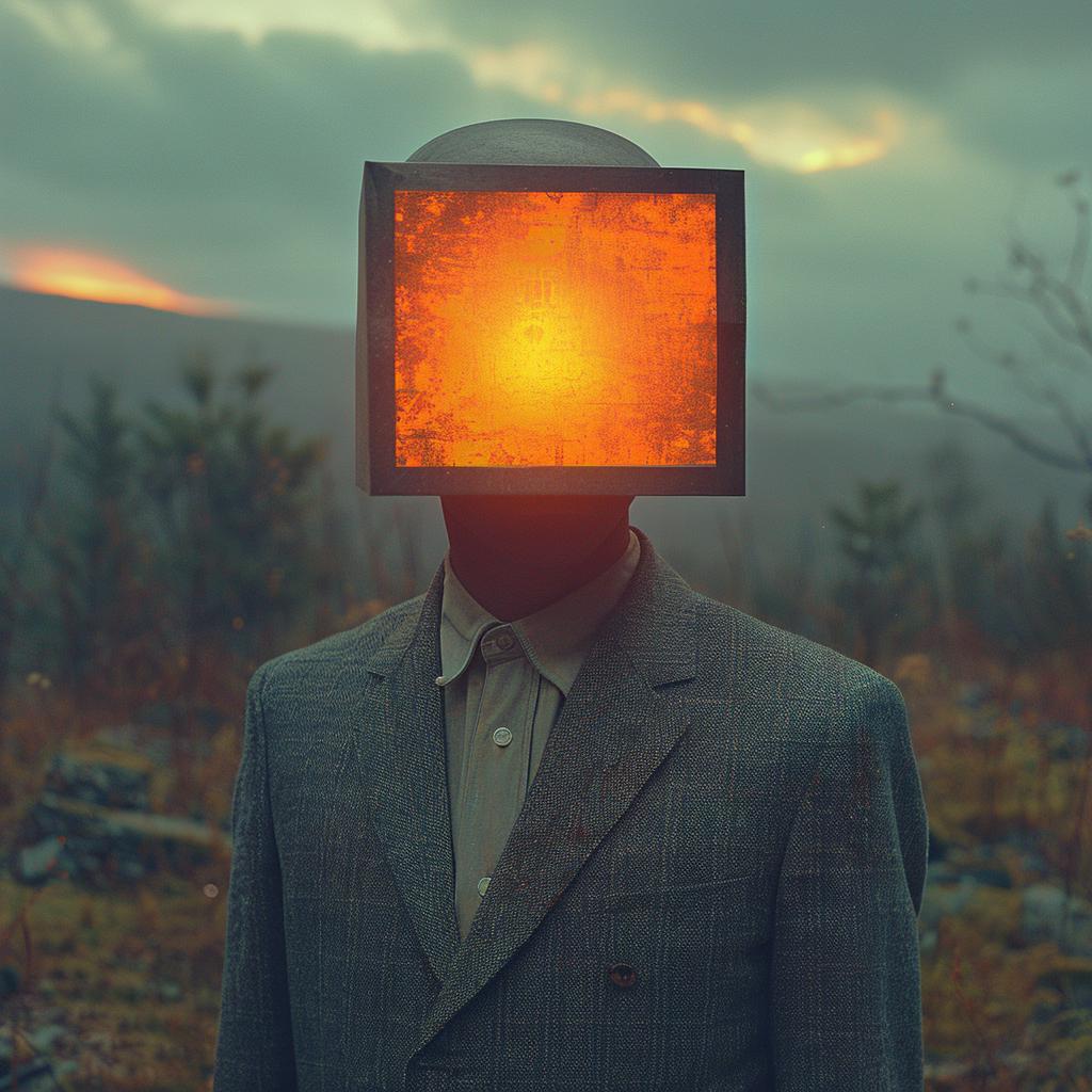 double  exposure  lifestyle  surreal  box  head  unusual  lighting  cyborg  provoking 963209