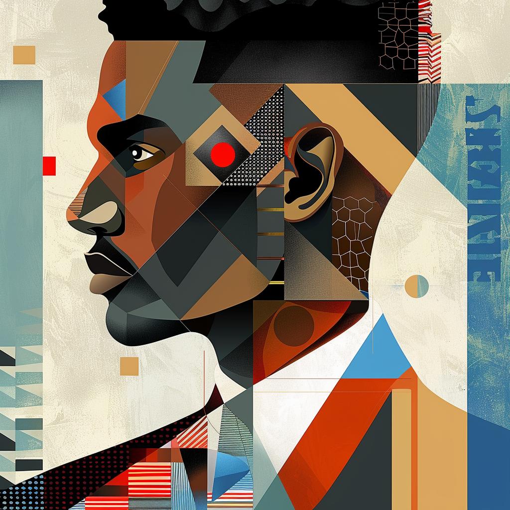 abstract  portrait  minimalist  african-american  geometric  color  elegance  modern  stylish  pattern 929306