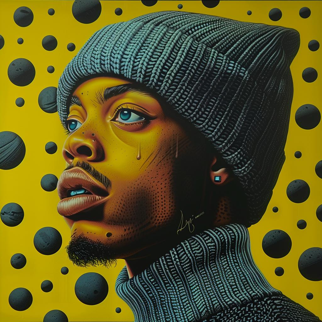 painting  casual  man  beanie  urban  modern  stylish  expression  colorful  contemporary 945020