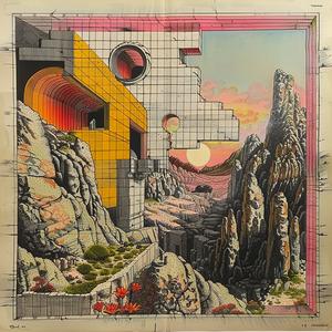 album  art  house  mountain  landscape  painting  vintage  symbolist  futuristic  detail 1037063