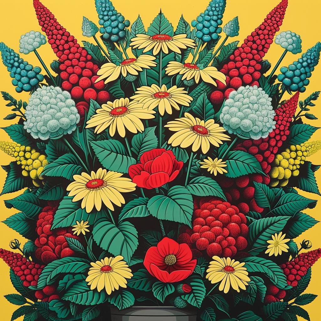 flowers  bloom  animated  illustration  vibrant  vase  nature  beauty  colorful  art 945092