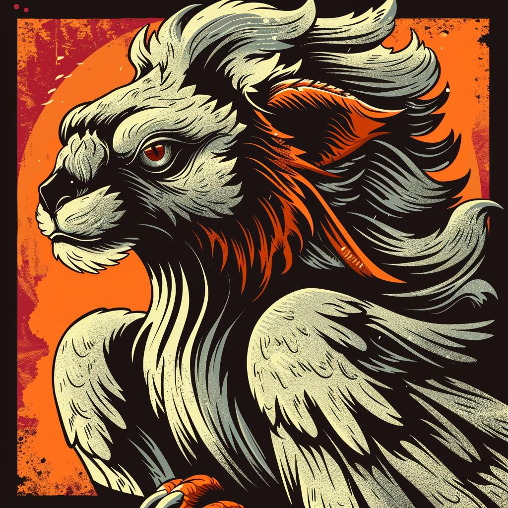 mythical  creature  hybrid  lion  red  eyes  fantasy  unique  surreal  colorful 941337