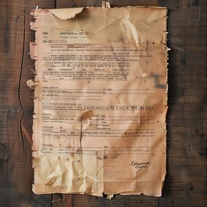 old  paper  work  order  document  worn  aged  authentic  piece  paper 1074991