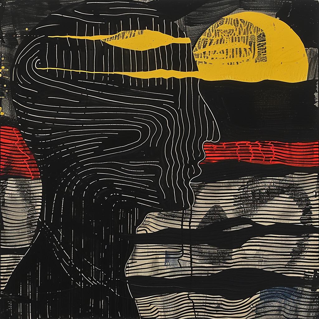 painting  man  yellow  sun  cyborg  punkcore  dots  collage  juxtaposition  industrial 936495