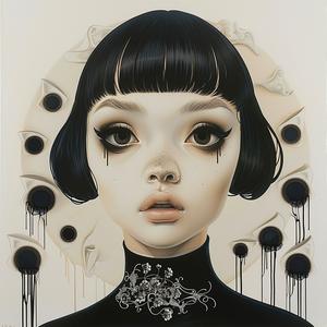 girl  black  hair  eyes  portrait  artistic  expression  emotive  modern  aesthetic 1073347