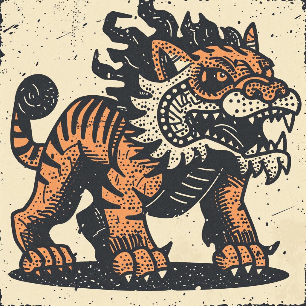 mythical  creature  tiger  ToddMcFarlane  terrifying  largehead  longtail  art  illustration  design 931344