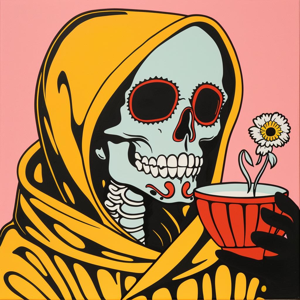 grim  reaper  coffee  skeleton  painting  dark  humor  surreal  teacup  macabre 1024888