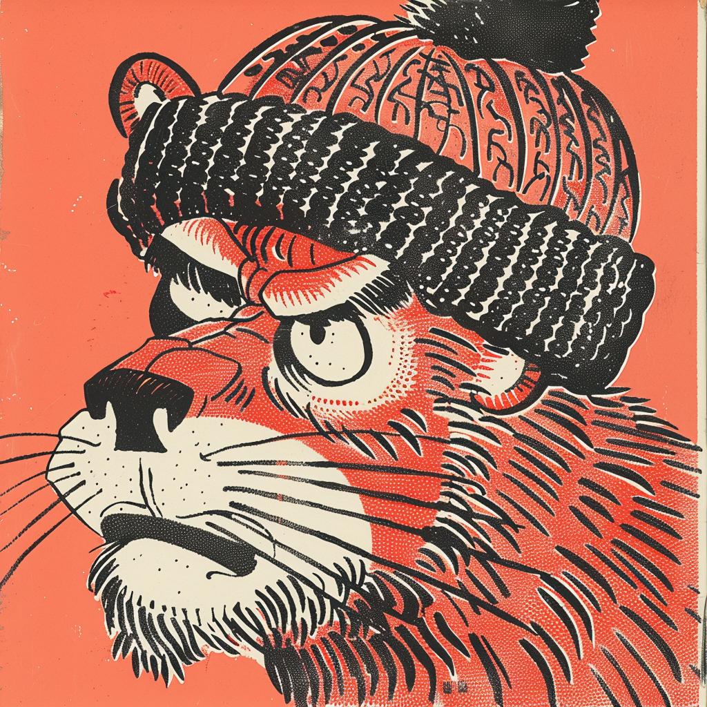skull  lion  tiger  hat  ominous  comic  vibrant  portrait  Kirby  art 921523