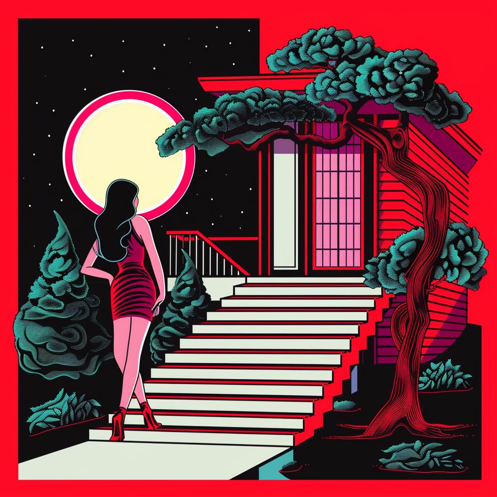 cover  horror  album  Japanese  minimalism  art  design  stylized  illustration  graphic 1020198
