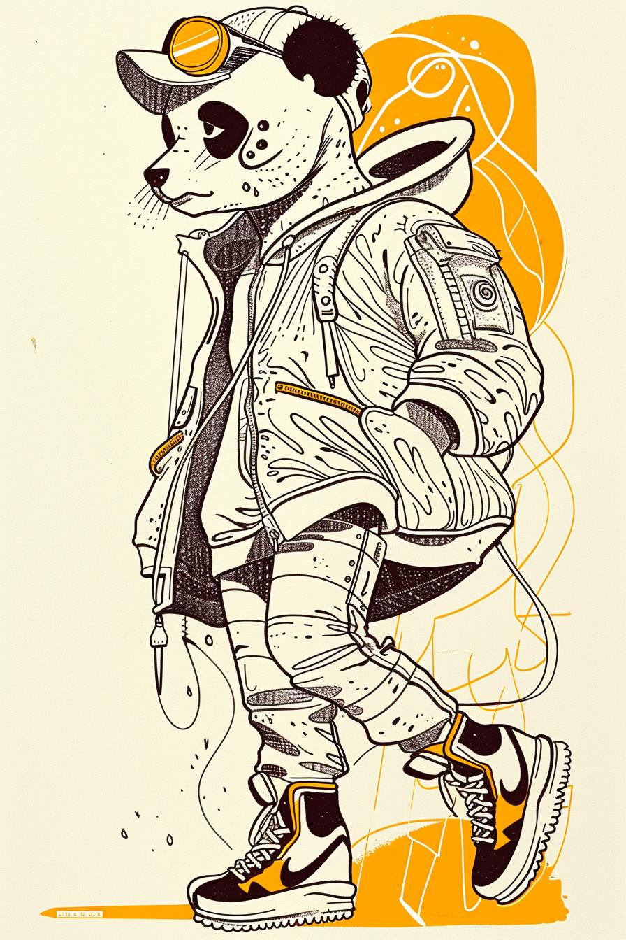 rat  jacket  sneakers  drawing  fashion  dynamic  cute  animal  urban  stylized 938823