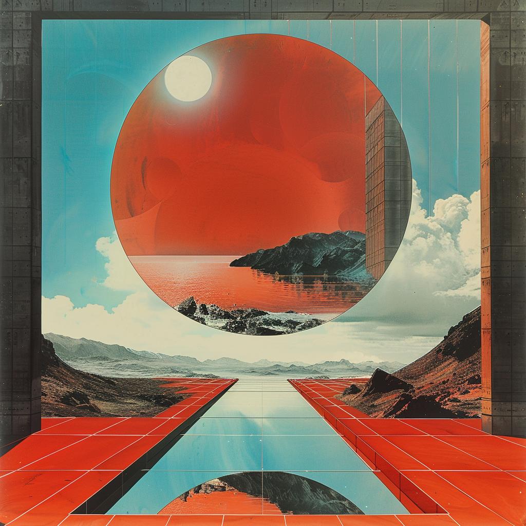 surreal  painting  red  sun  sky  art  hyper-realistic  screenprinting  visual  symbolic 960509