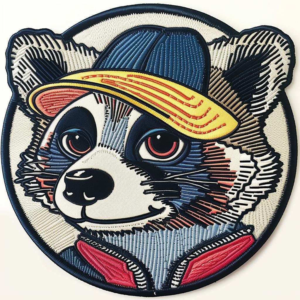 patch  raccoon  cap  chenille  hip-hop  streetwear  animal  colorful  minimal  stitch 961367