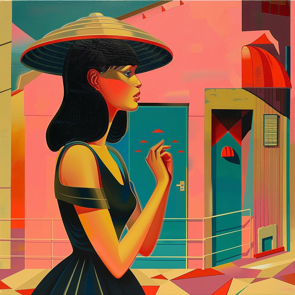 woman  hat  street  walking  illustration  urban  casual  character  lifestyle  portrait 966075