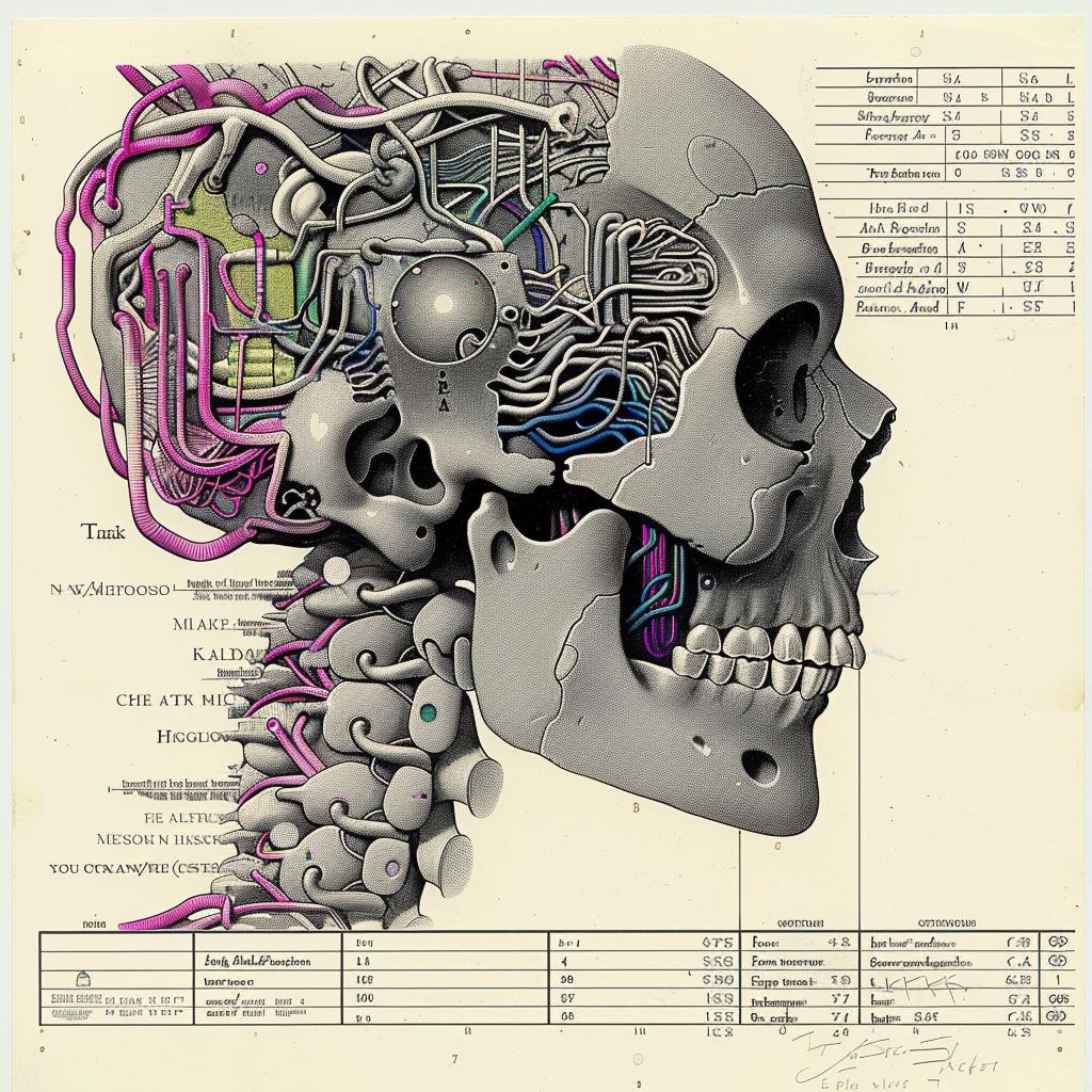 human  skull  brain  diagram  drawing  psychedelic  detailed  educational  illustrative  graphic 916154