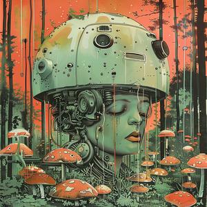 woman  helmet  mushrooms  forest  painting  chromolithography  nature  fantasy  illustration  art 1060022