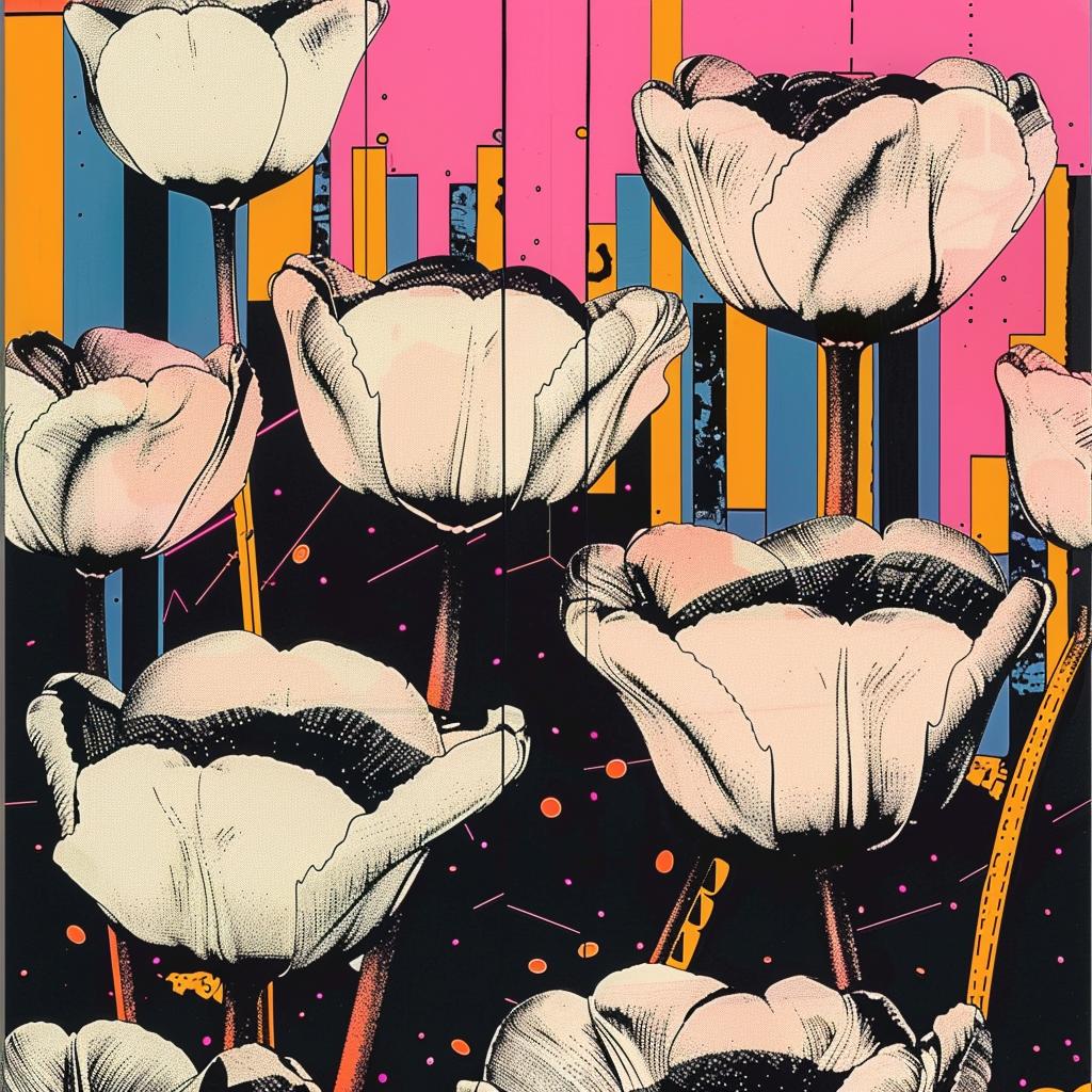 tulips  perspective  space  horizon  arctic  dark  night  cold  flowers  landscape 1021004