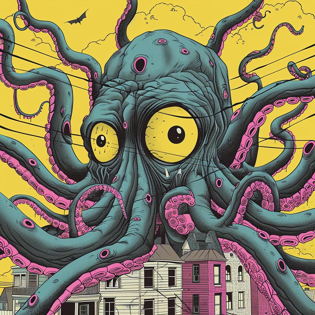 album  cover  naturalistic  spiritual  dark  terrifying  arts  illustration  octopus  music 924796