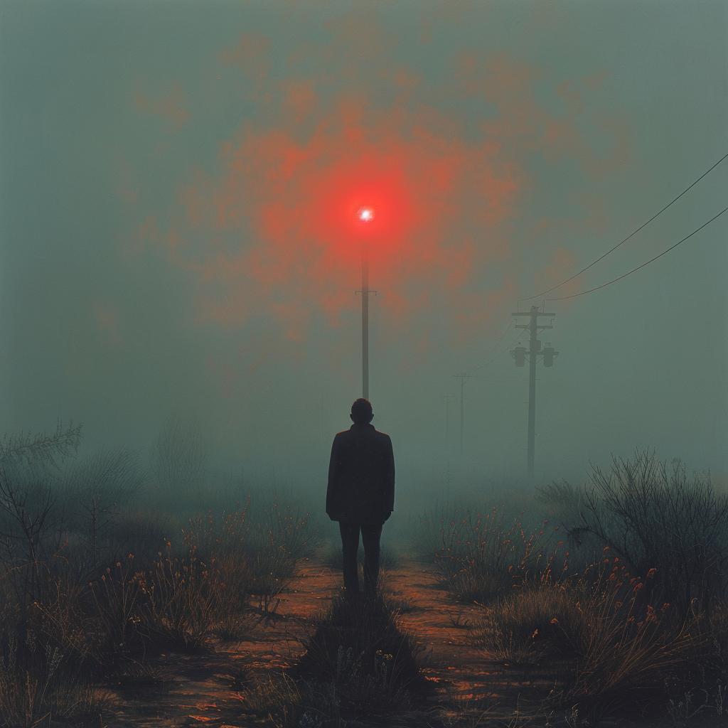 double  exposure  lifestyle  surreal  cyborg  fog  red  lighting  volumetric  glow 963212