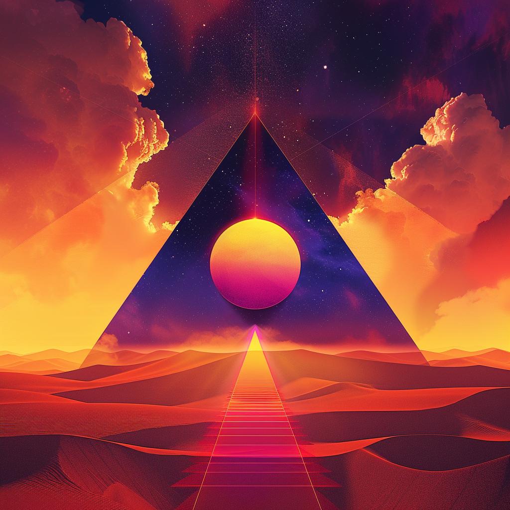 abstract  pyramid  sunset  psychedelic  graphic  design  collage  impressionism  art  symbolism 967916