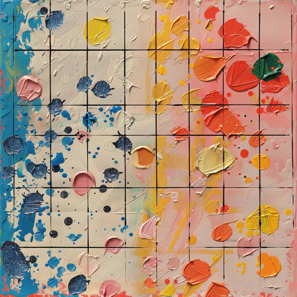 glitter  encaustic  palette-knife  impasto  colorful  dots  abstract  vibrant  texture  painting 1015982